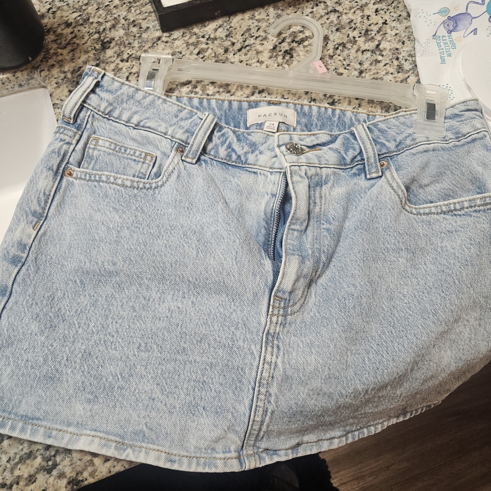 PacSun Light Blue Denim Skirt